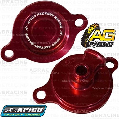 Apico Red Oil Filter Cover Cap For Honda CRF 250R 2018 Motocross Enduro