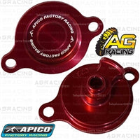 Apico Red Oil Filter Cover Cap For Honda CRF 450R 2017-2018 Motocross Enduro