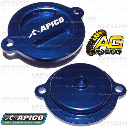 Apico Blue Oil Filter Cover Cap For KTM EXC 450 2012-2015 Motocross Enduro