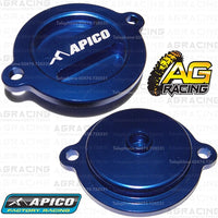 Apico Blue Oil Filter Cover Cap For KTM EXC 450 2012-2015 Motocross Enduro