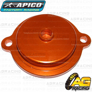 Apico Orange Oil Filter Cover Cap For KTM EXC 450 2012-2016 Motocross Enduro