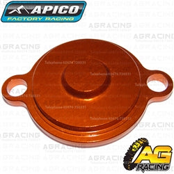 Apico Orange Oil Filter Cover Cap For KTM Freeride 350 2013-2018 Motocross Enduro