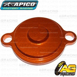 Apico Orange Oil Filter Cover Cap For Husqvarna FE 450 2017-2018 Motocross Enduro