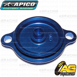 Apico Blue Oil Filter Cover Cap For Suzuki RMZ 250 2005-2006 Motocross Enduro
