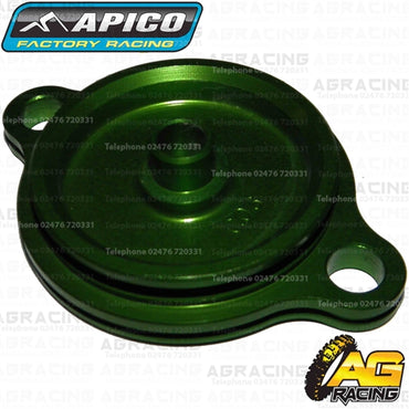 Apico Green Oil Filter Cover Cap For Kawasaki KX 250F 2005-2018 Motocross Enduro