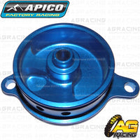 Apico Blue Oil Filter Cover Cap For Kawasaki KX 450F 2006-2015 Motocross Enduro