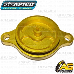 Apico Yellow Oil Filter Cover Cap For Suzuki RMZ 450 2005-2018 Motocross Enduro