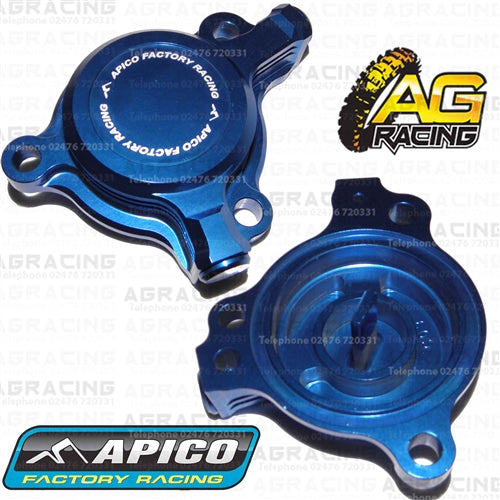 Apico Blue Oil Filter Cover Cap For Yamaha YZ 250F 2003-2013 Motocross Enduro