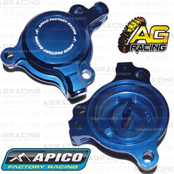 Apico Blue Oil Filter Cover Cap For Yamaha YZ 450F 2003-2009 Motocross Enduro