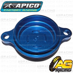 Apico Blue Oil Filter Cover Cap For Yamaha WR 250F 2015-2018 Motocross Enduro