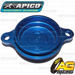 Apico Blue Oil Filter Cover Cap For Yamaha WR 450F 2016-2018 Motocross Enduro