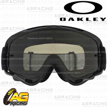 Oakley 2023 O Frame MX Goggles Jet Black Dark Grey Lens Motocross Enduro Quad