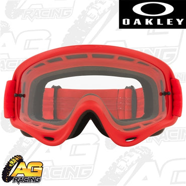 Oakley 2023 O Frame MX Goggles Moto Red Clear Lens Motocross Enduro Quad ATV