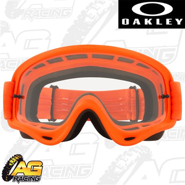 Oakley 2023 O Frame MX Goggles Moto Orange Clear Lens Motocross Enduro Quad ATV