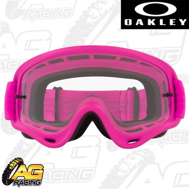 Oakley 2023 O Frame MX Goggles Moto Pink Clear Lens Motocross Enduro Quad ATV