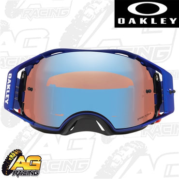 Oakley 2023 Airbrake MX Goggles Blue Prizm Sapphire Iridium Lens Motocross Enduro