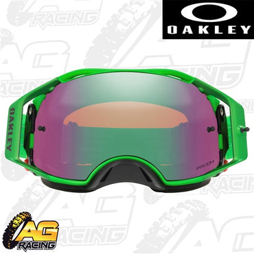 Oakley 2023 Airbrake MX Goggles Green Prizm Jade Iridium Lens Motocross Enduro ATV