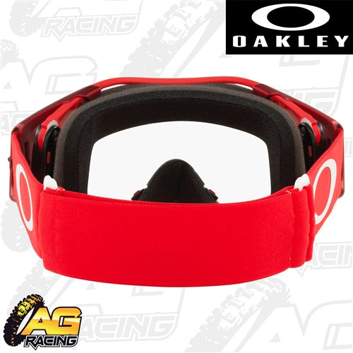 Oakley 2023 Airbrake MX Goggles Moto Red Clear Lens Motocross Enduro ATV Quad
