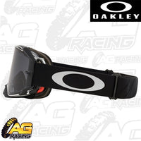 Oakley 2023 Airbrake MX Goggles Tuff Blocks Black Gunmetal Dark Grey Lens Motocross
