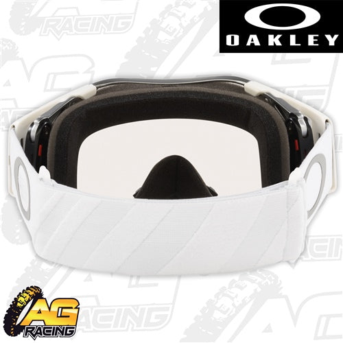Oakley 2023 Airbrake MX Goggles Tuff Blocks White Clear Lens Motocross Enduro ATV