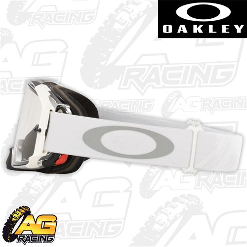 Oakley 2023 Airbrake MX Goggles Tuff Blocks White Clear Lens Motocross Enduro ATV