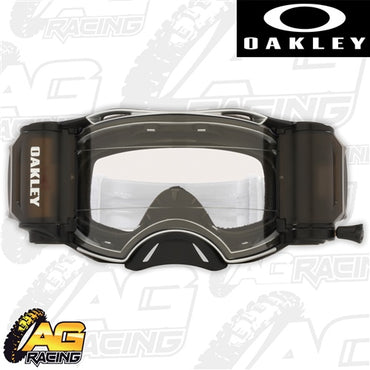 Oakley 2023 Airbrake MX Goggles Tuff Blocks White Clear Lens Inc Roll Offs Motocross