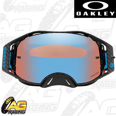Oakley 2023 Airbrake Eli Tomac MX Goggles Carbon Blue Prizm Sapphire Lens Motocross