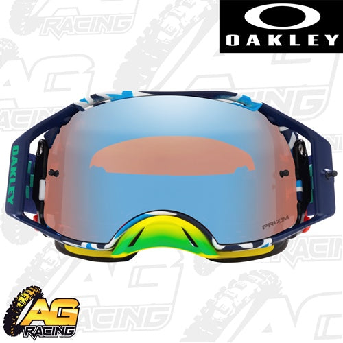 Oakley 2023 Airbrake TLD Collection MX Goggles Blue Prizm Sapphire Lens Motocross