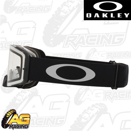 Oakley 2023 Front Line MX Goggles Tuff Blocks Gunmetal Clear Lens Motocross Quad