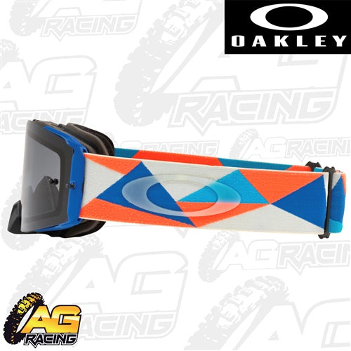 Oakley 2023 Front Line MX Goggles Tri-Orange Light Grey Lens Motocross Enduro
