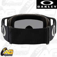 Oakley 2023 Front Line MX Goggles Tuff Blocks Black Gunmetal Dark Grey Lens Motocross