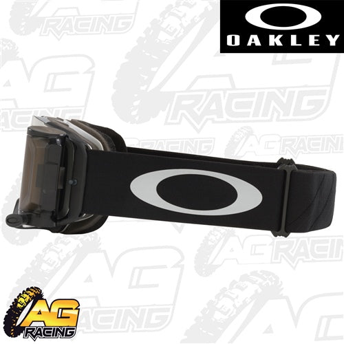 Oakley 2023 Front Line MX Goggles Tuff Blocks Black Gunmetal  Clear Lens Roll Off Motocross