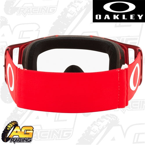 Oakley 2023 Front Line MX Goggles Moto Red Clear Lens Motocross Enduro Quad ATV
