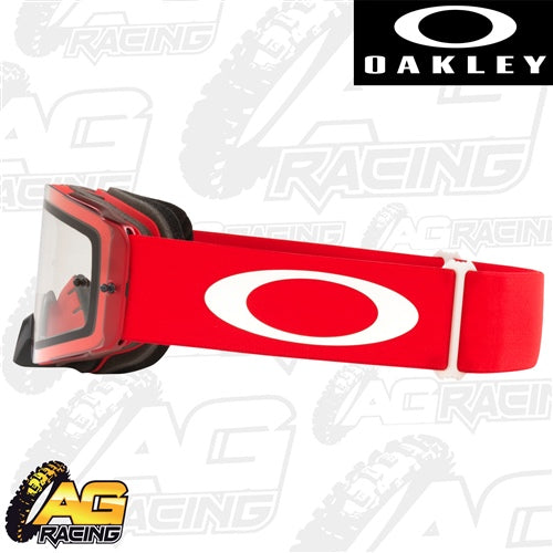 Oakley 2023 Front Line MX Goggles Moto Red Clear Lens Motocross Enduro Quad ATV