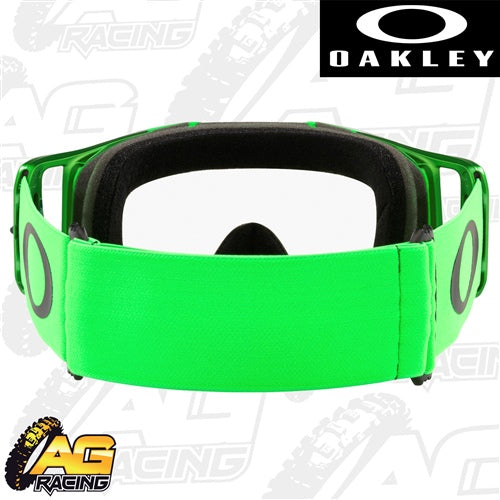 Oakley 2023 Front Line MX Goggles Moto Green Clear Lens Motocross Enduro Quad