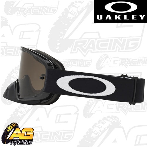 Oakley 2023 O Frame 2.0 Pro MX Goggles Jet Black Dark Grey Lens Motocross Quad