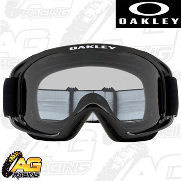 Oakley 2023 O Frame 2.0 Pro MX Goggles Jet Black H20 Grey Lens Motocross Enduro