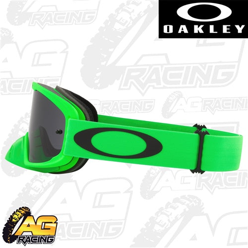 Oakley 2023 O Frame 2.0 Pro MX Goggles Green Dark Grey Lens Motocross Enduro ATV