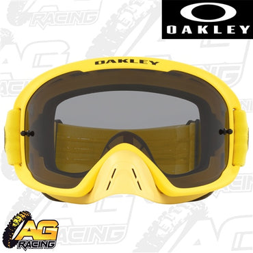 Oakley 2023 O Frame 2.0 Pro MX Goggles Moto Yellow Dark Grey Lens Motocross Quad