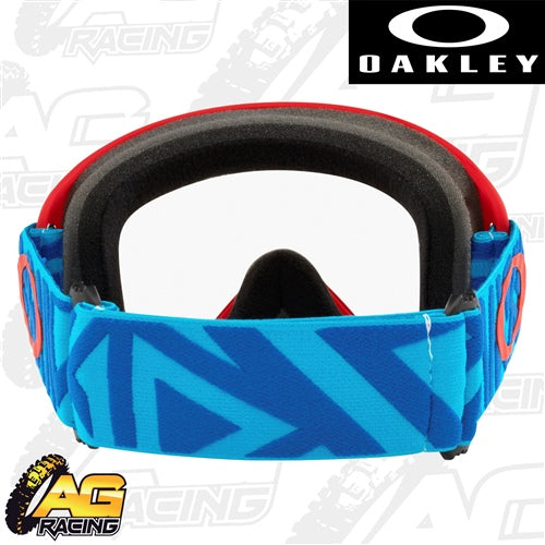 Oakley 2023 O Frame 2.0 Pro MX Goggles Angle Red Clear Lens Motocross Enduro ATV