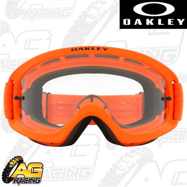Oakley 2023 O Frame 2.0 Pro XS MX Kids Goggles Moto Orange Clear Lens Motocross Quad