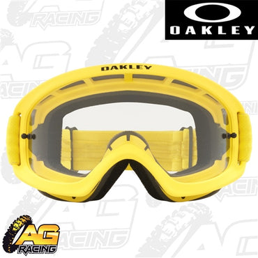 Oakley 2023 O Frame 2.0 Pro XS MX Kids Goggles Moto Yellow Clear Lens Motocross Quad