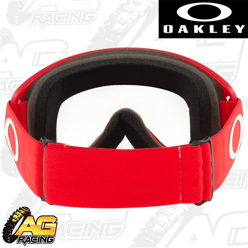 Oakley 2023 O Frame 2.0 Pro XS MX Kids Goggles Moto Red Clear Lens Motocross Enduro