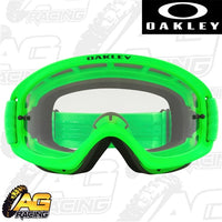Oakley 2023 O Frame 2.0 Pro XS MX Kids Goggles Moto Green Clear Lens Motocross ATV