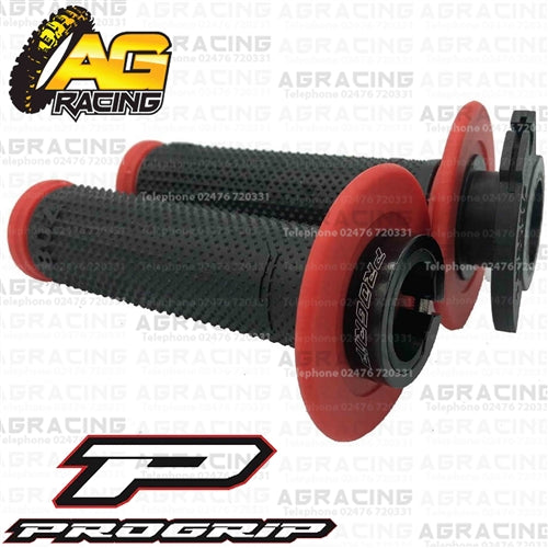 ProGrip 708 Twist Grips with 5 Cams Black Red Motocross Enduro Quad ATV