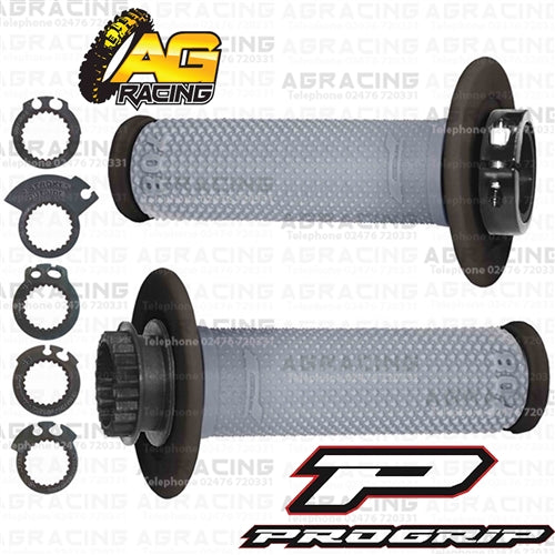 ProGrip 708 Twist Grips with 5 Cams Grey Black Motocross Enduro Quad ATV