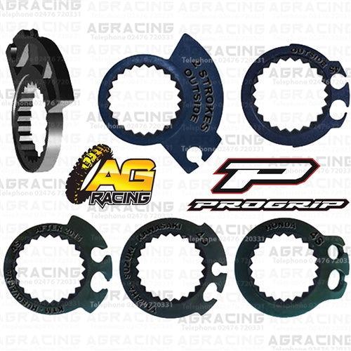 ProGrip 708 Twist Grips with 5 Cams Grey Black Motocross Enduro Quad ATV