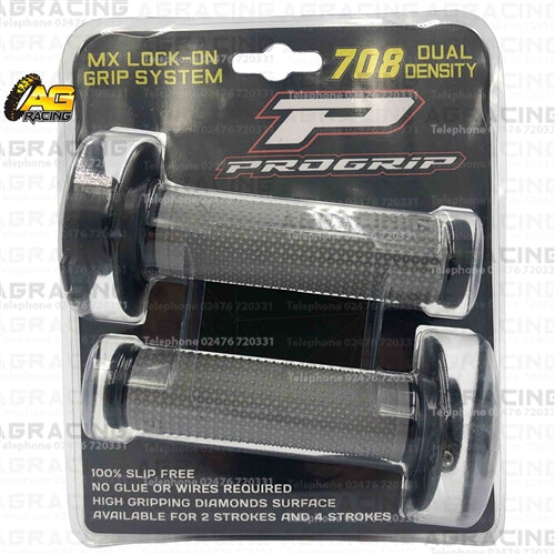 ProGrip 708 Twist Grips with 5 Cams Grey Black Motocross Enduro Quad ATV