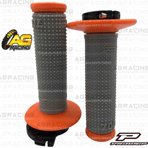 ProGrip 708 Twist Grips with 5 Cams Grey Orange Motocross Enduro Quad ATV