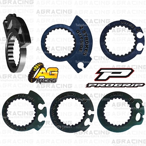 ProGrip 708 Twist Grips with 5 Cams Flo Yellow Blue Motocross Enduro Quad ATV